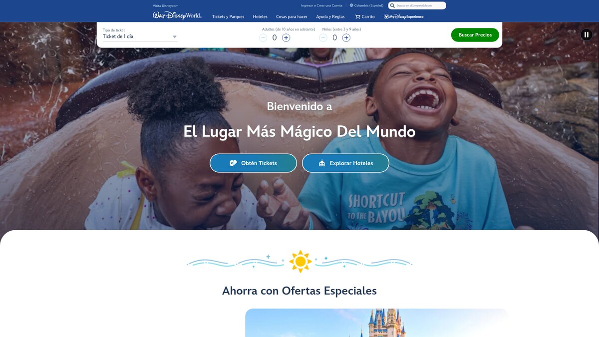 Disney World Latino — Website — Website localization